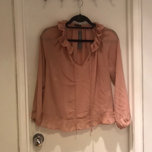 NWT Ann Taylor Sheer Blush Top 💫 - Picture 2 of 5